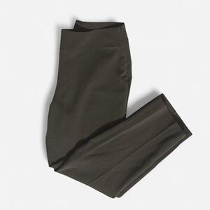 Akris Slim Wool Double-Face Pants in Dark Grey